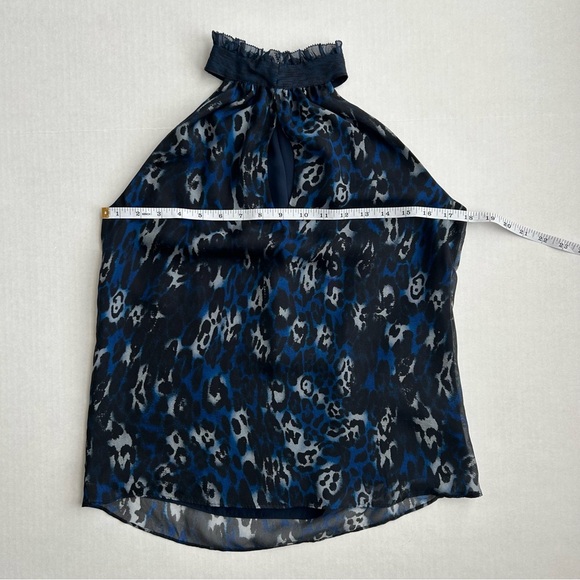 Ramy Brook Women’s Blue Leopard Print Allmay‎ Silk Sleeveless Top XS - Picture 5 of 10